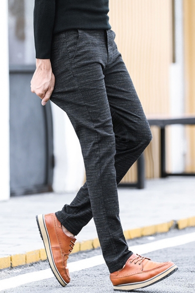 men's striped slim fit trousers