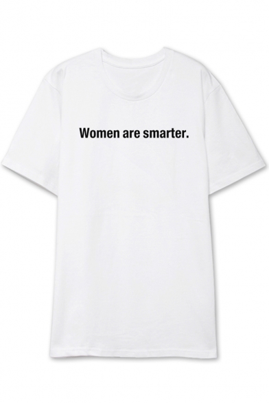 Harry Styles Simple Letter Women Are Smarter Short Sleeve Cotton T-Shirt