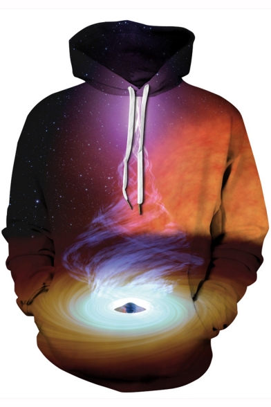 Universe Black Hole Cool 3D Printed Long Sleeve Unisex Relaxed Fit Hoodie