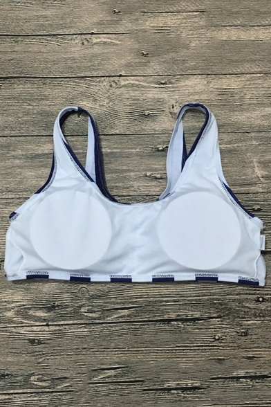Fashion Navy Striped Printed Sexy Beach Bikini Swimwear
