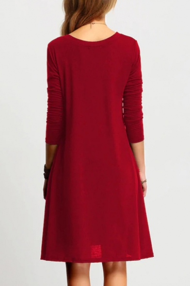 a line dress with sleeves