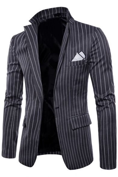 mens black pinstripe jacket