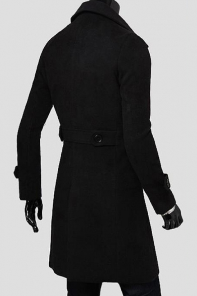 black peacoat long