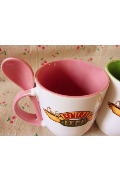 Creative New Stylish CENTRAL PEPK Letter Coffee Ceramic Mug Cup