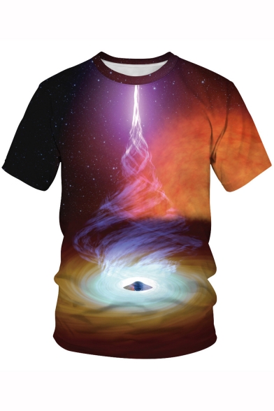 Creative Unique Black Hole Cool 3D Print Unisex Casual Loose T-Shirt