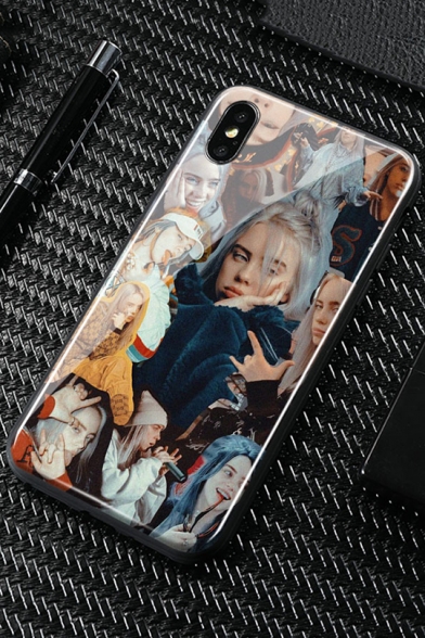 Cool Figure Print Toughened Glass Mobile Phone Case for iPhone