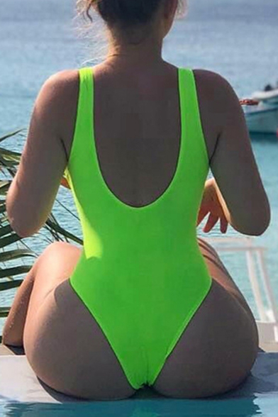 New Trendy Letter SA AGE Printed Zipper Front Sleeveless One Piece Swimwear