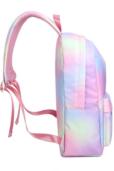Rainbow Omber Color Block Students Waterproof School Bag Backpack 42*13*29CM