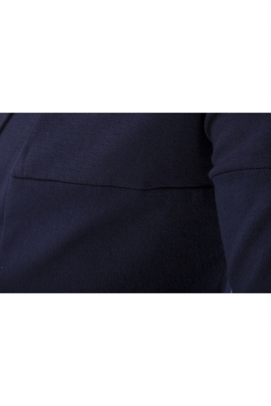 Simple Patchwork Fashion Solid Color V-Neck Button Down Slim Cardigan for Men