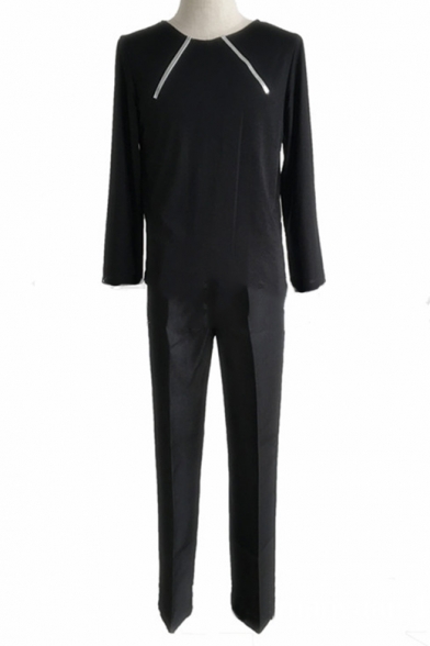 Cosplay Costume Stand Collar Black Cape Cloak