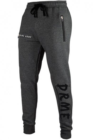 mens grey joggers with zippers