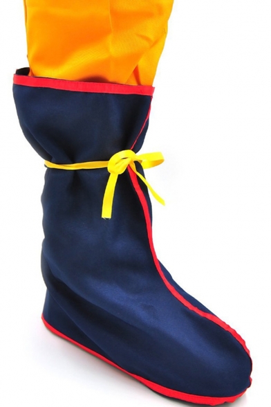 Color Edge Velcro Patched Navy Shoe Cover