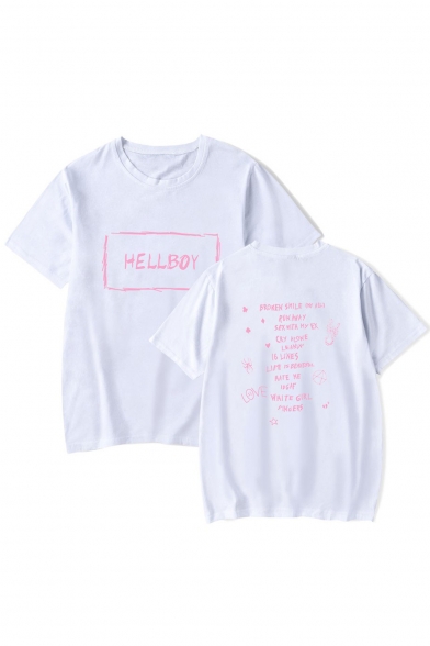American Rapper New Trendy HELLBOY Letter Print Regular Fit Unisex T-Shirt