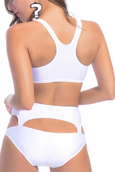 Summer's New Arrival Hollow Out White Comfort Bikini Swimwear