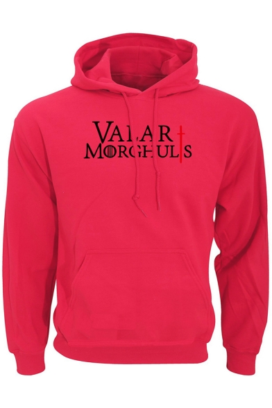 Game of Thrones Fashion Letter VALAR MORGHULIS Printed Long Sleeve Pullover Hoodie