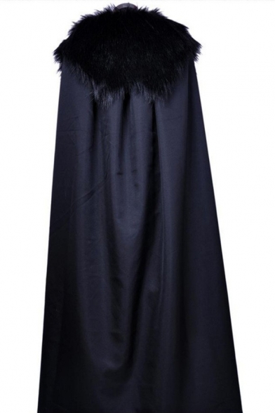 Game of Thrones Jon Snow Cosplay Costume Black Cape Cloak