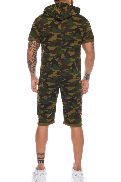 camo short sleeve hoodie