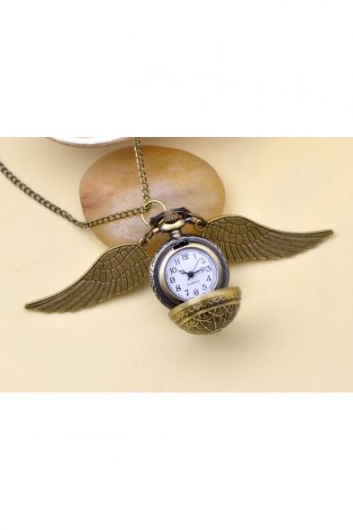 Harry Potter Vintage Gold Wing Embellished Necklace for Gift