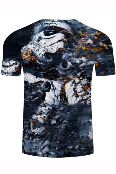 Star Wars Cool 3D Robot Soldier Pattern Short Sleeve Casual Classic Fit T-Shirt