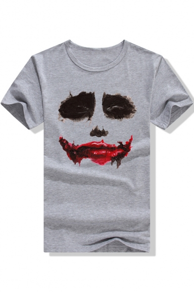 Joker Face Printed Street Fashion Short Sleeve T-Shirt