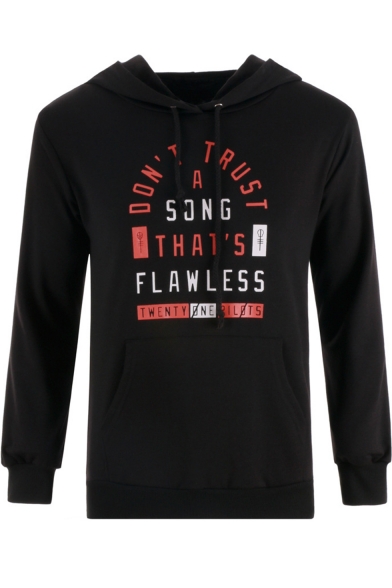 DON'T TRUST A SONG THAT'S FLAWLESS Fashion Letter Printed Fitted Hoodie