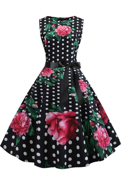 polka dot flower dress