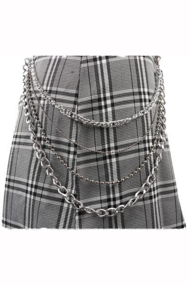 plaid bodycon mini skirt