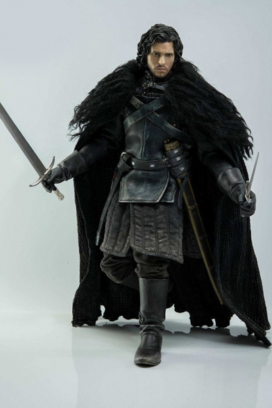 Game of Thrones Jon Snow Cosplay Costume Black Cape Cloak