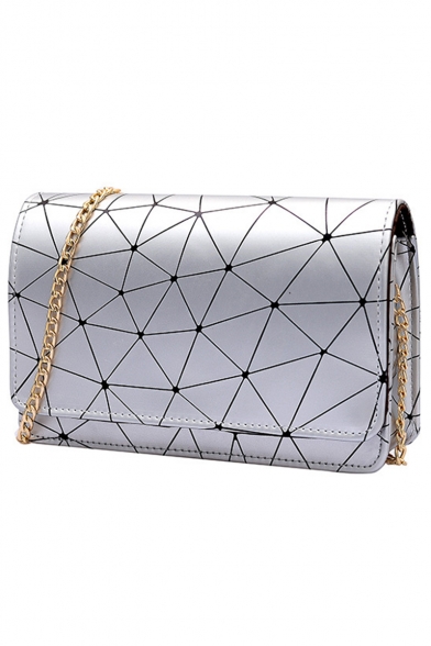 Hot Fashion Geometric Printed Crossbody Bag with Chain Strap 20*6*13 CM