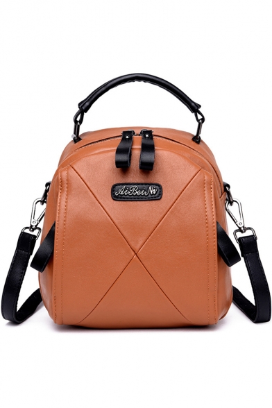 New Fashion Letter Patched Real Leather Handbag Backpack 22*8.5*22 CM