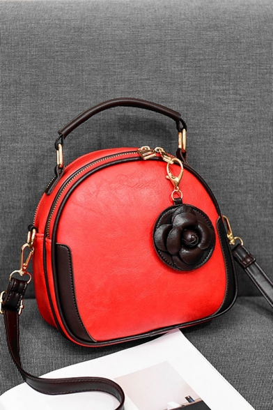 Fashion Floral Embellishment Portable Crossbody Shoulder Bag 19*8*19 CM