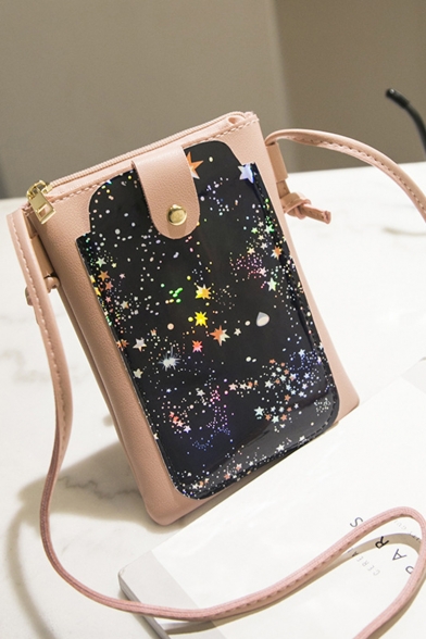 Fashion Galaxy Planet Pattern Crossbody Cell Phone Purse 11*2*18 CM