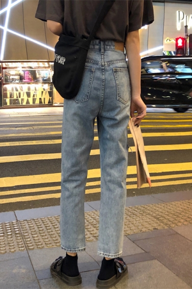 straight loose jeans