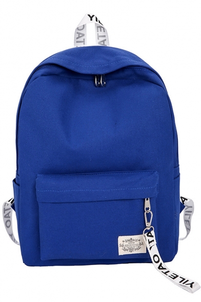Chic Letter Ribbon Detail Zipper School Bookbag Backpack 30*12*41 CM