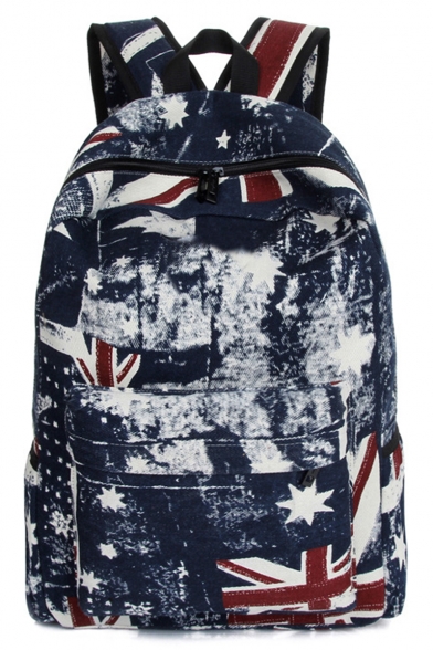 Unisex New Stylish Flag Printed School Bag Backpack 30*13*45 CM