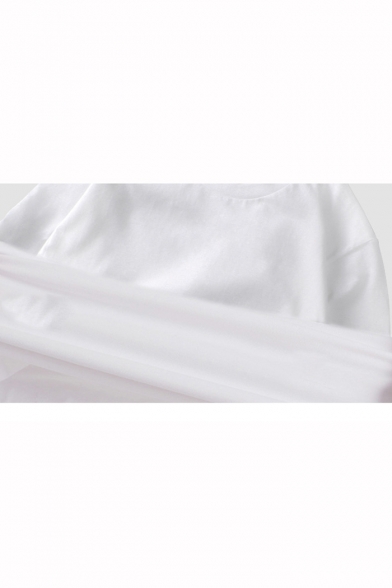 Comic Figure Printed Short Sleeve Cotton Loose T-Shirt