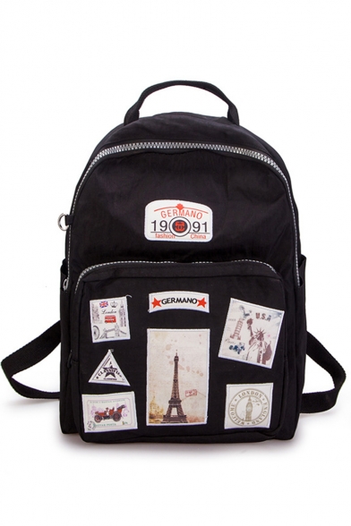 Cool Graphic Pattern Oxford Cloth Casual Satchel Backpack 25*12*32 CM