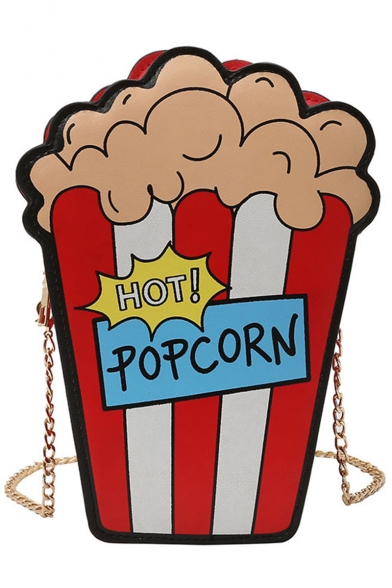 Cute Cartoon Creative Popcorn Shape Crossbody Sling Bag 10.5*6*23.5 CM