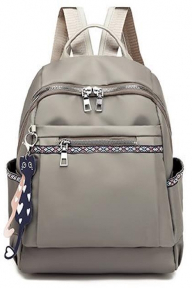 Women's Tribal Pattern Trim Oxford Cloth Backpack with Side Pockets 24*13*34 CM
