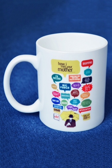 Popular How I Met Your Mother Letter Printed White Porcelain Mug Cup