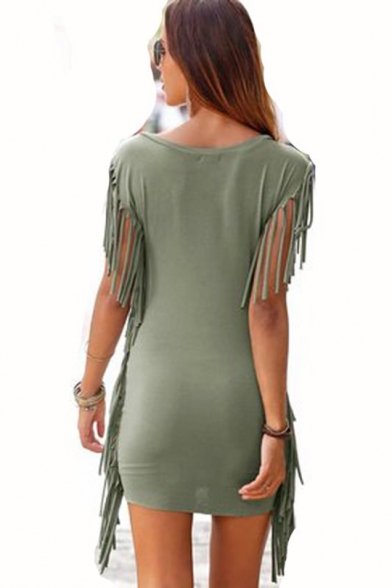 short tassel dress
