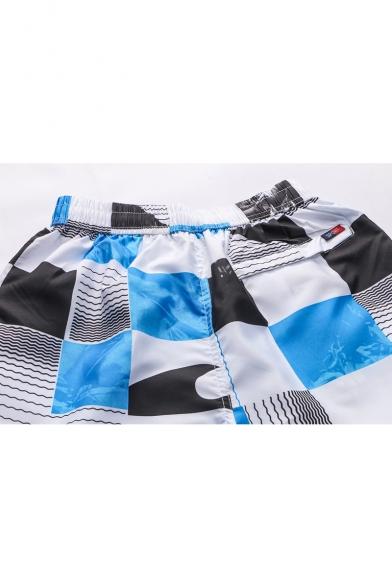 Men's Sport Breathable Quick Drying Zip Pocket Side Loose Casual Surfing Swim Trunks with Liner