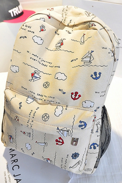 Popular Cartoon Graffiti Printed School Backpack Bookbag 29*10*42 CM