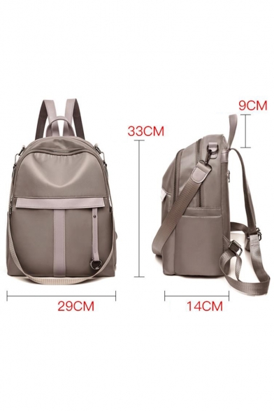 Trendy Plain Tape Patched Lightweight Waterproof Backpack 29*14*33 CM