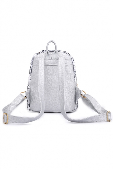 New Stylish Plain Bow-knot Embellishment Sequined Backpack 21*12*25 CM