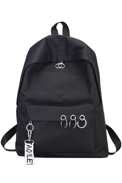 Fashion Letter Ribbon Ring Embellishment School Bag Backpack 29*12*40 CM