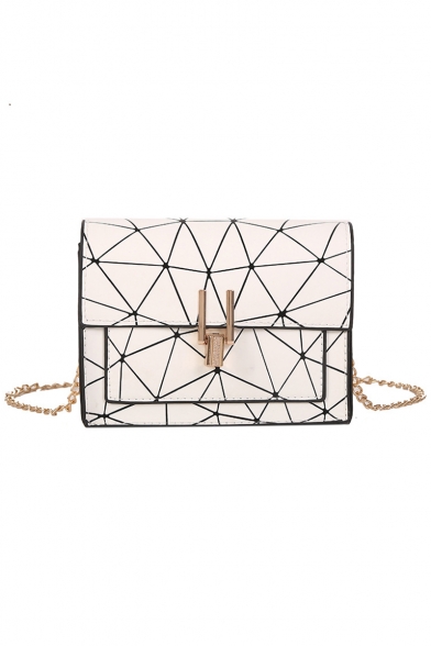 Hot Fashion Geometric Luminous Printed Square Crossbody Bag 17*7*13 CM