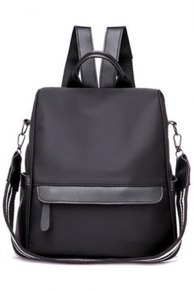 Hot Fashion Solid Color Waterproof Nylon Shoulder Bag Backpack 28*15*30 CM