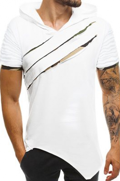 hooded short sleeve shirt