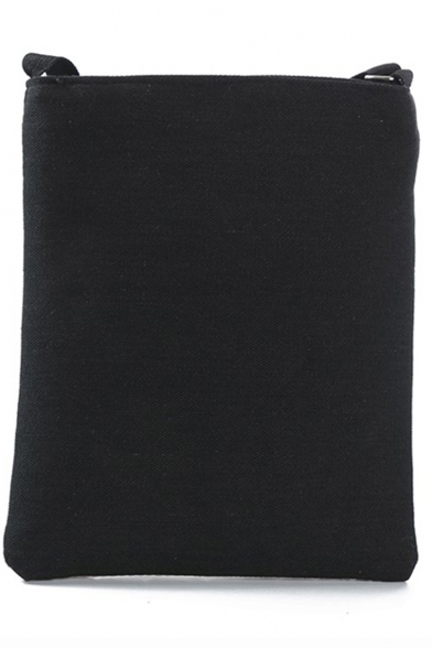 Popular Colored Painted Black and White Canvas Shoulder Messenger Bag 22.5*27 CM